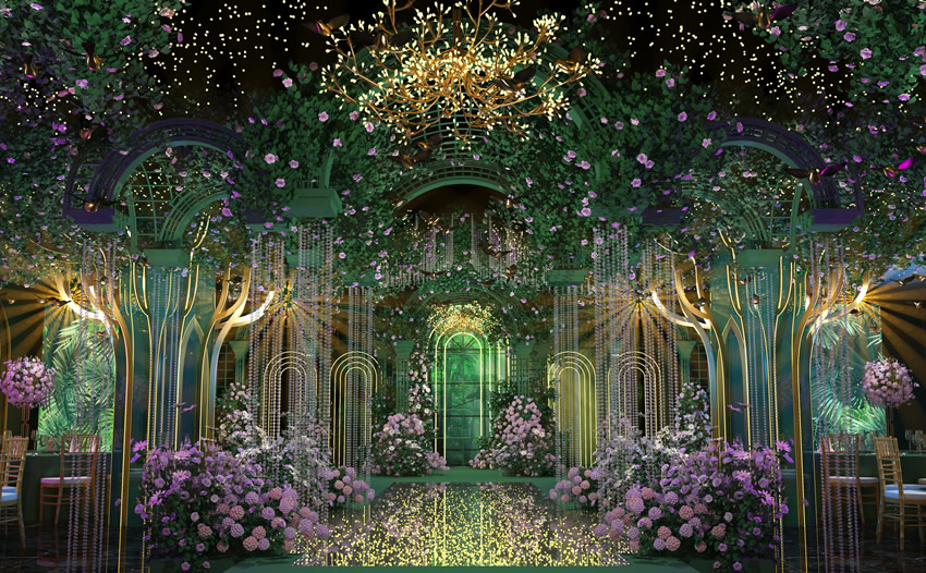 济宁奇妙森林婚礼堂效果展示